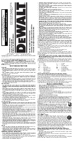 Preview for 1 page of DeWalt DC530B Instruction Manual