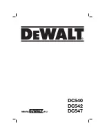 Preview for 1 page of DeWalt dC540 Instructions Manual