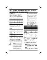 Предварительный просмотр 76 страницы DeWalt dC540 Instructions Manual