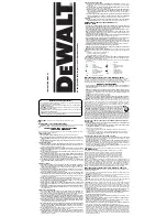 Preview for 1 page of DeWalt DC545 Instruction Manual