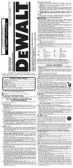 Preview for 1 page of DeWalt DC546 Instruction Manual
