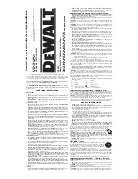 DeWalt DC550 Instruction Manual preview