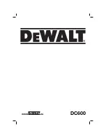 DeWalt DC600 Original Instructions Manual preview