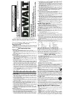 Preview for 1 page of DeWalt DC668 Instruction Manual