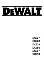 Preview for 1 page of DeWalt DC727 Instruction Manual