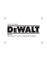 Предварительный просмотр 1 страницы DeWalt DC800-XE Instruction Manual