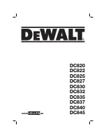 DeWalt DC820, DC830, DC840 Original Instructions Manual preview