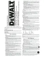 Предварительный просмотр 1 страницы DeWalt DC980-XE Instruction Manual