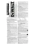 DeWalt DC988 Heavy Duty XRP Instruction Manual preview