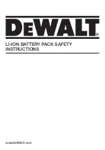 Preview for 1 page of DeWalt DCB120 Safety Instructions