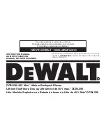 Preview for 1 page of DeWalt DCBL590 Instruction Manual