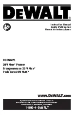 Preview for 1 page of DeWalt DCCS623 Instruction Manual