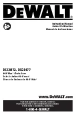 DeWalt DCCS672 Instruction Manual preview