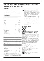 Предварительный просмотр 122 страницы DeWalt DCD716 Original Instructions Manual