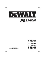 DeWalt DCD730 Original Instructions Manual preview