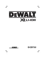 Preview for 1 page of DeWalt dcd733 Original Instructions Manual