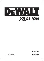 Preview for 1 page of DeWalt DCD777 Manual