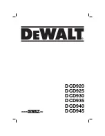 DeWalt DCD920 Manual preview