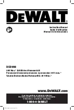 DeWalt DCD998 Instruction Manual предпросмотр