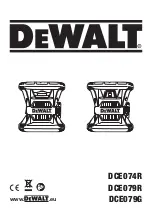 Preview for 1 page of DeWalt DCE074R Original Instructions Manual