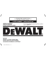 Preview for 1 page of DeWalt DCE150 Instruction Manual