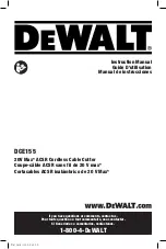 DeWalt DCE155 Instruction Manual preview