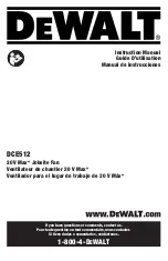 DeWalt DCE512 Instruction Manual preview