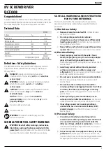 Preview for 5 page of DeWalt DCF008 Manual