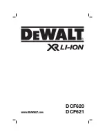 DeWalt DCF620 Original Instructions Manual preview