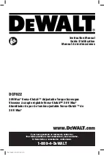 DeWalt DCF622M2 Instruction Manual предпросмотр