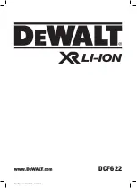 DeWalt DCF622NT Original Instructions Manual preview