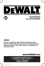 DeWalt DCF624 Instruction Manual preview