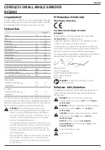 Предварительный просмотр 5 страницы DeWalt DCG405H2T Original Instructions Manual