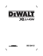 Preview for 1 page of DeWalt DCG412M2 Original Instructions Manual