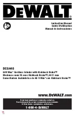 DeWalt DCG440 Instruction Manual предпросмотр