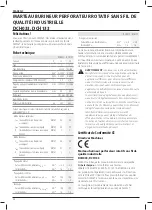 Предварительный просмотр 50 страницы DeWalt DCH033 Original Instructions Manual