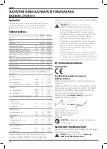 Предварительный просмотр 108 страницы DeWalt DCH033 Original Instructions Manual