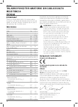 Предварительный просмотр 38 страницы DeWalt DCH263 Original Instructions Manual