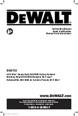 Предварительный просмотр 1 страницы DeWalt DCH733X2 Instruction Manual