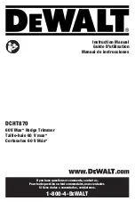 Preview for 1 page of DeWalt DCHT870 Instruction Manual