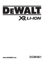 Предварительный просмотр 1 страницы DeWalt DCM561 Original Instructions Manual