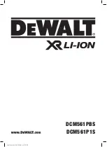 Предварительный просмотр 1 страницы DeWalt DCM561P1S Original Instructions Manual