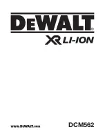 Preview for 1 page of DeWalt DCM562 Manual