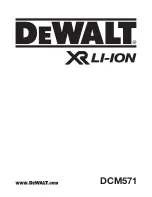 Preview for 1 page of DeWalt DCM571 User Manual