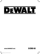 DeWalt DCM848 Original Instructions Manual preview