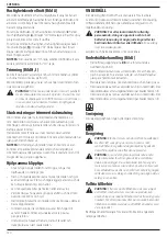 Предварительный просмотр 122 страницы DeWalt DCMST561 Original Instructions Manual