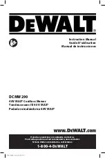 Предварительный просмотр 1 страницы DeWalt DCMW290 Instruction Manual