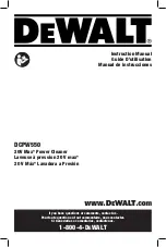 DeWalt DCPW550 Instruction Manual preview