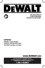 Preview for 1 page of DeWalt DCPW550 Instruction Manual