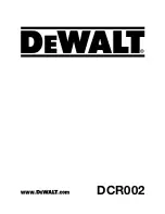 Preview for 1 page of DeWalt dcr002 Original Instructions Manual